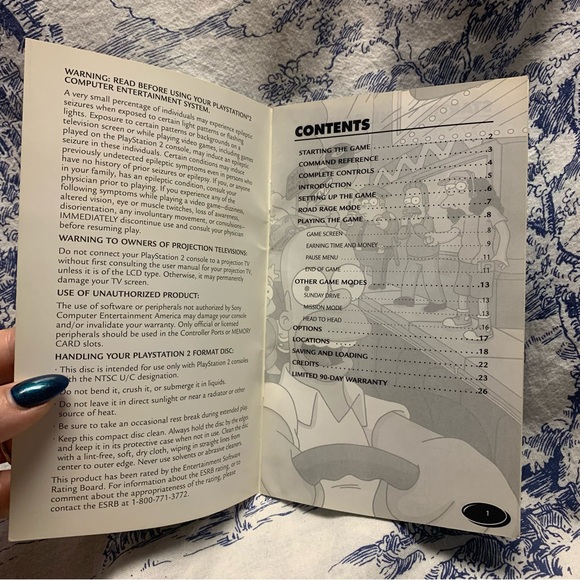 (PS2) Manual ONLY • The Simpsons Road Rage PlayStation 2 - Picture 3 of 3